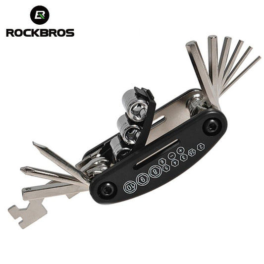 ROCKBROS 16 in 1 Bicycle Tools Sets Mountain Bike Multi Repair Kit Hex Spoke Wrench Mountain Cycle Screwdriver