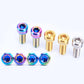 RISI 6PCS M5*16mm Titanium Stem Bolts MTB Bicycle  Screws Fixed Bolts Bike Parts 3 Colors