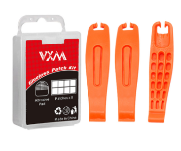 VXM Mountain Bike Transparent Glue-Free Tire Patch Tire Patch Film 8 Quick Tire Patch Tool Box Set