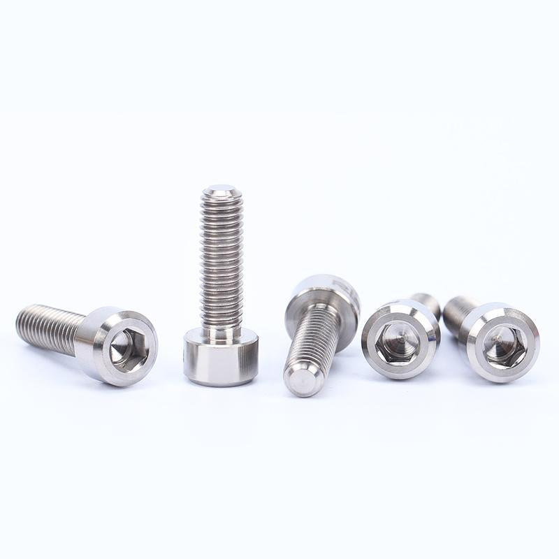 RISI 6PCS M5*16mm Titanium Stem Bolts MTB Bicycle  Screws Fixed Bolts Bike Parts 3 Colors